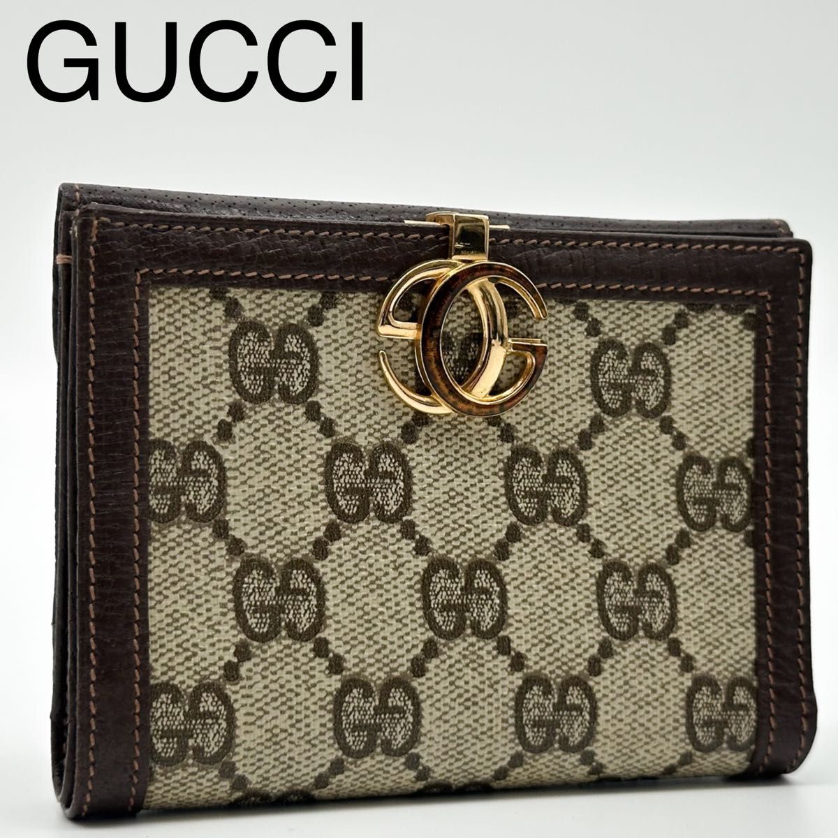 Gucci グッチ　GG 二つ折り財布 グッチ シェリーライン スプリーム グッチ GUCCI 二つ折り財布 札入れ GGスプリーム シェリーライン