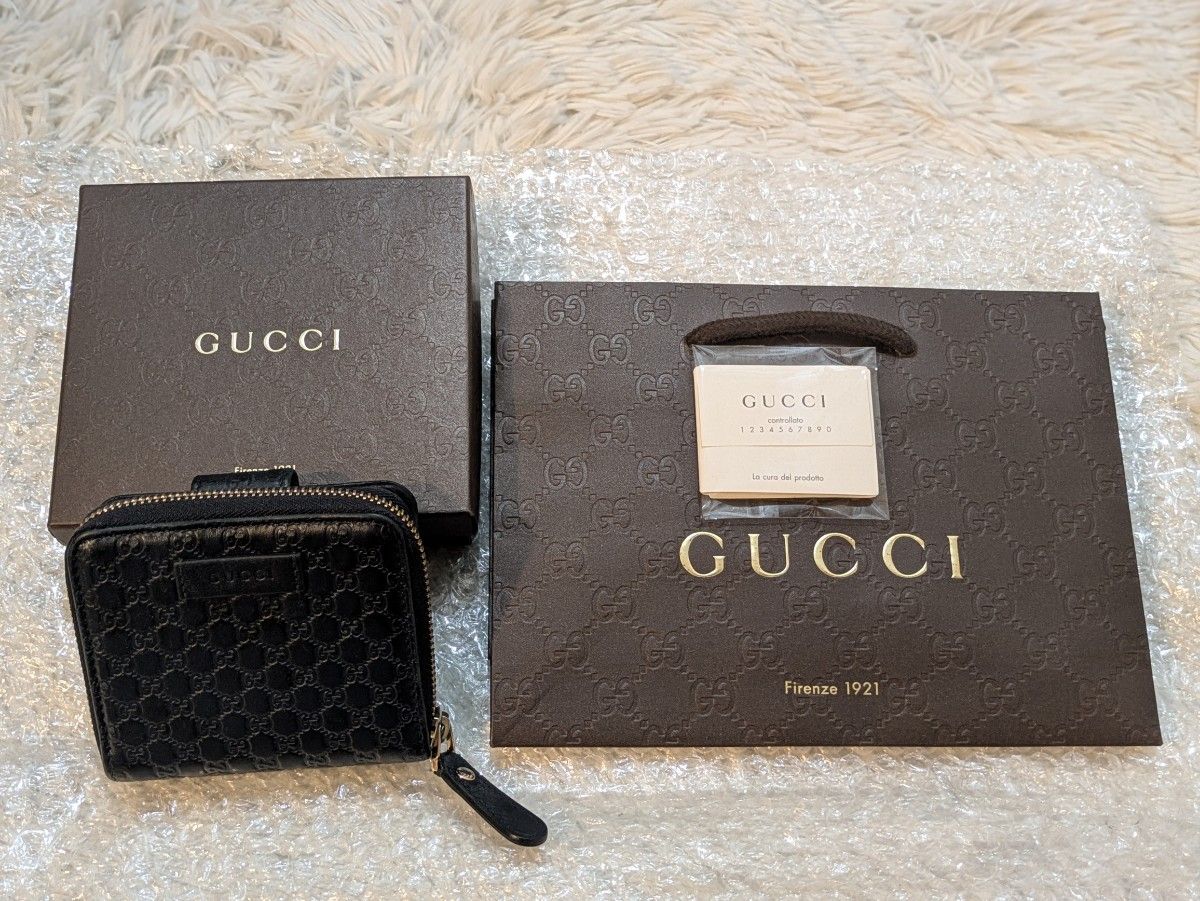 美品】 355 GUCCI グッチ マイクロ シマ 2つ折り 財布 | Shop at
