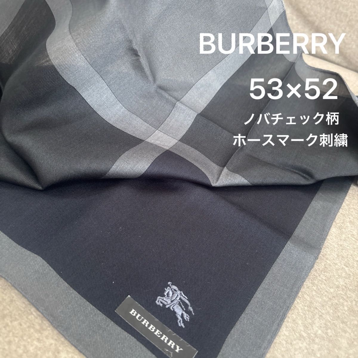 新品タグ付きBURBERRY/バーバリー/シルクスカーフ&コットンハンカチ