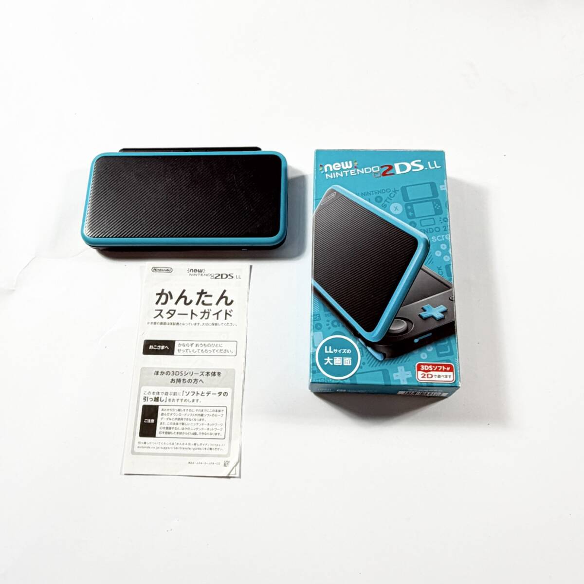 極美品Newニンテンドー2DSLL JAN-001 ターコイズ ブラック 本体 テレビゲーム New Nintendo 2DS LL ターコイズ×ブラック