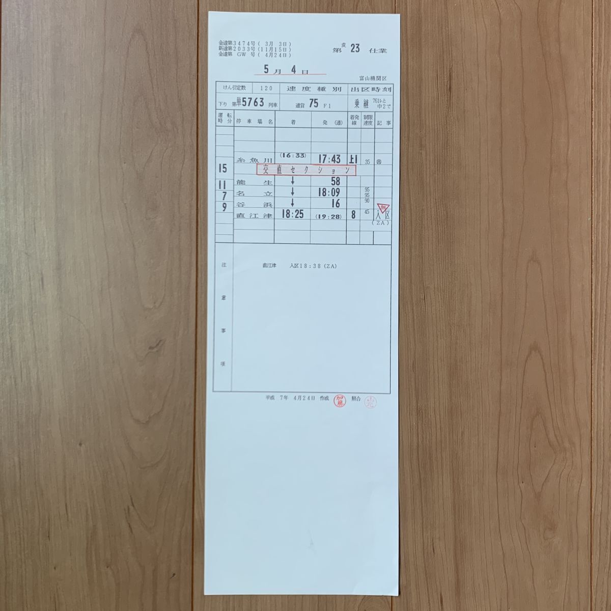 鉄道 スタフ 車掌用 籠原区 12行路 鉄道 スタフ 車掌用 籠原区 12行路