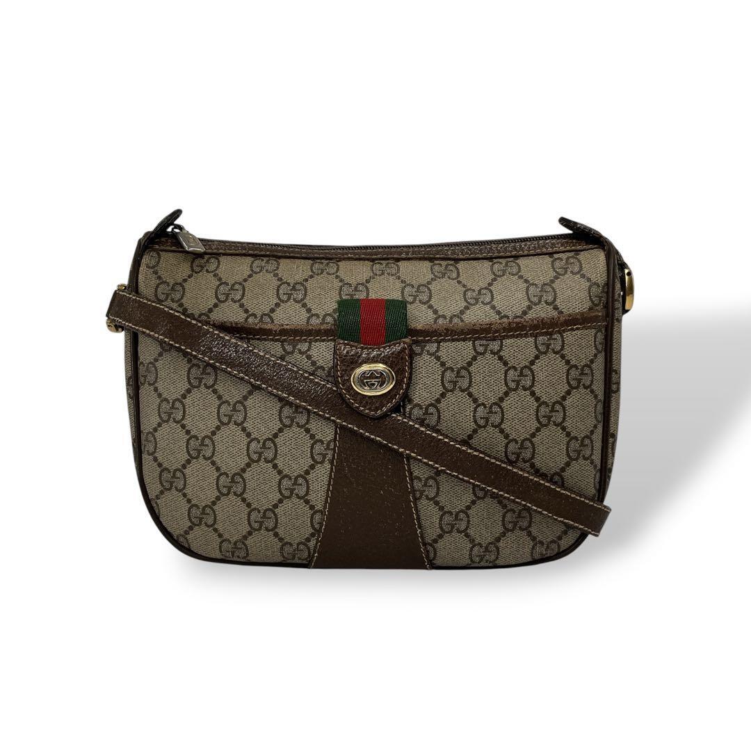 GUCCI オールドグッチ GGスプリーム シェリーライン ポーチ クラッチ