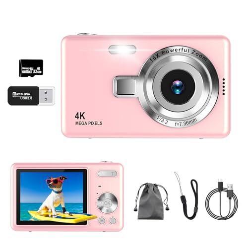 ☆卒業式・入学式☆デジカメ 4K 6400万画素 microSD対応(32GB付 