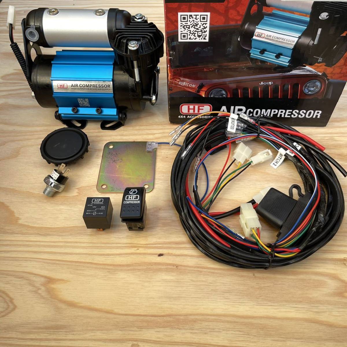 ポータブル ダブルエアコンプレッサー オンボードエアサプライ12V エア 
