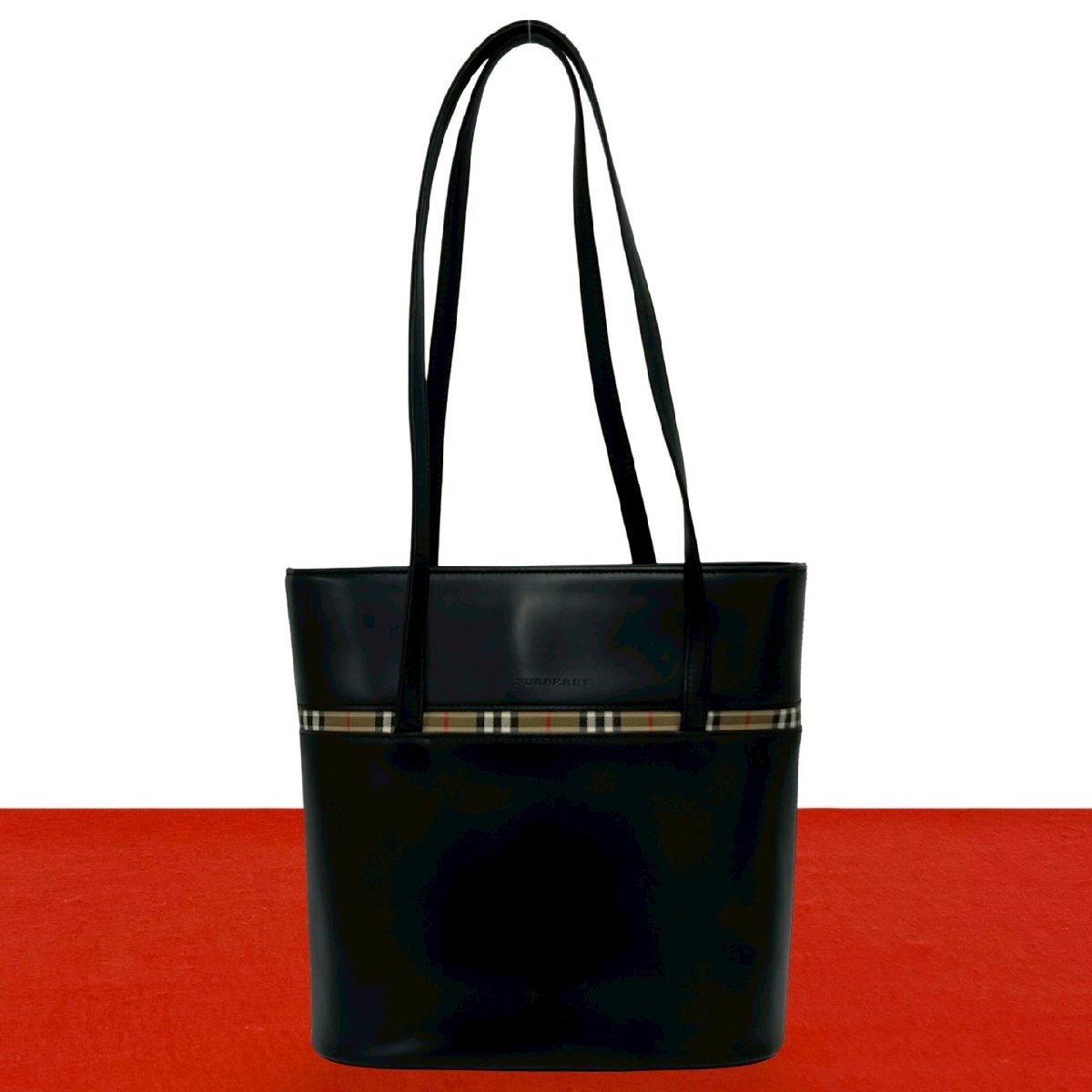 BURBERRY バーバリー ノバチェック ハンドバッグ キャンバス トート 