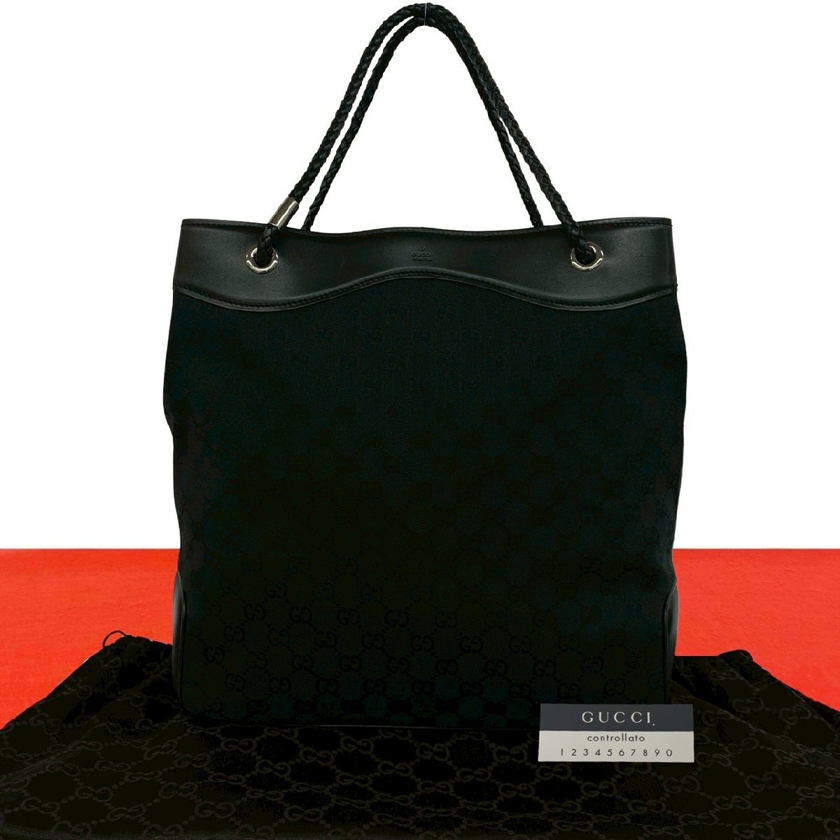 Gucci GGキャンバス ハンドバッグ 中型 極美品□グッチ GUCCI□GGキャンバス□ハンドバッグ ショルダーバッグ