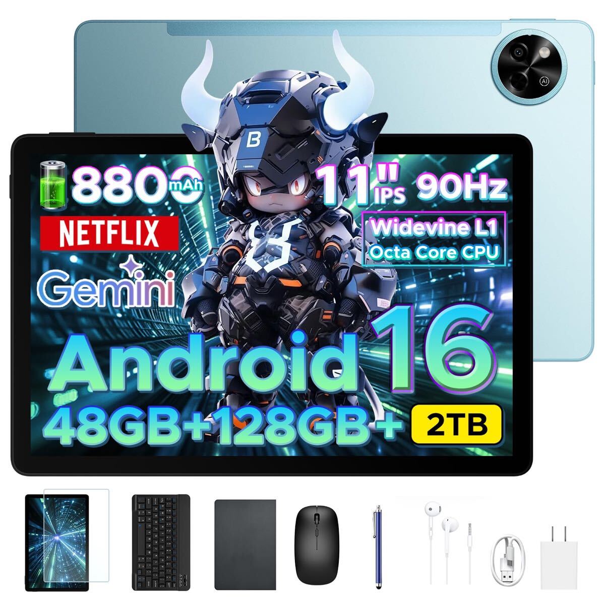 Android16 タブレット 11インチ 128GB 9点セット AI対応 | Shop at