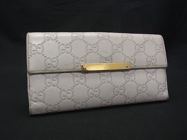 GUCCI グッチシマ 二つ折り財布 ブラック レザー ウォレット /【Buyee】