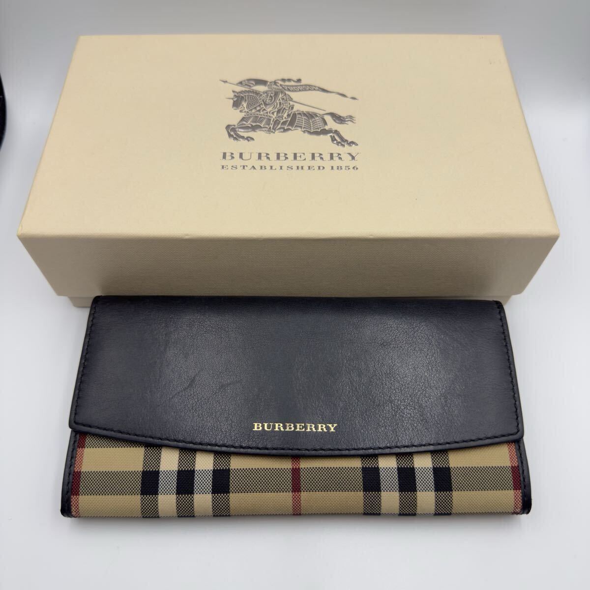 BURBERRY バーバリー 長財布 サフィアーノレザー ブラック | Shop at