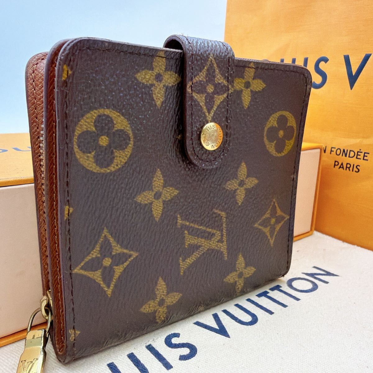 1円 □極美品□ LOUIS VUITTON ヴィトン M61727 モノグラム ポルトモネ 