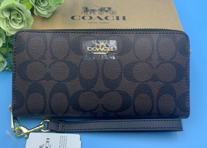 【じゅん】COACH 長財布 シグネチャー COACH コーチ 財布 長財布 ギフト プレゼント 贈り物 シグネチャー