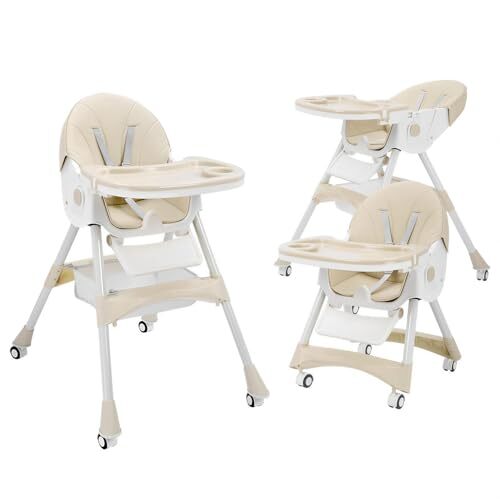 ベビーチェア ハイローチェア 折りたたみ 6ヶ月～3歳対応 25cm隙間収納