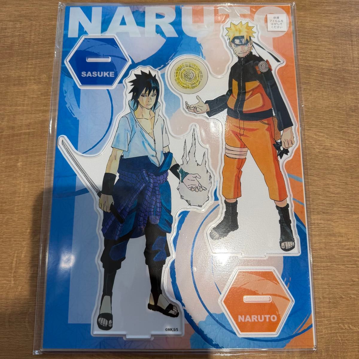 NARUTO アクリルMEGAフィギュアW ナルト&サスケ 1点 NARUTO アクリルMEGAフィギュアW ナルト&サスケ ジャンプショップ