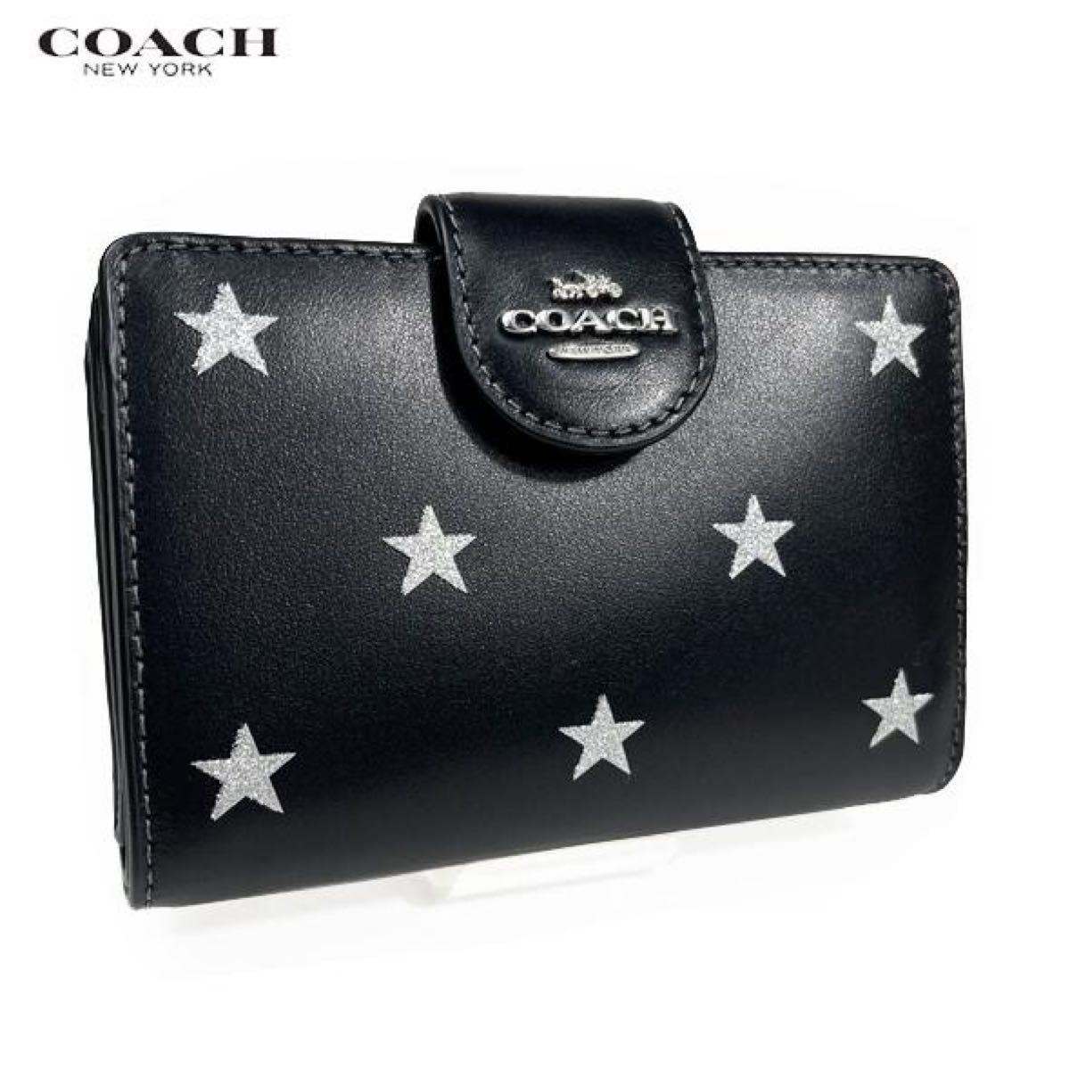 新品未使用]COACHコーチ二つ折り財布 シグネチャー 花柄 リボン