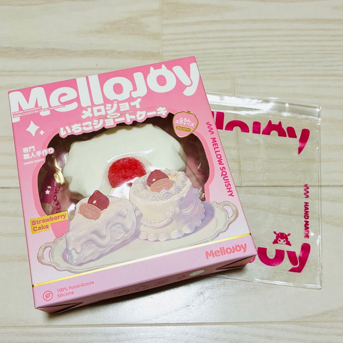 美品 Mellojoy メロジョイ いちごショートケーキ スクイーズ スライス