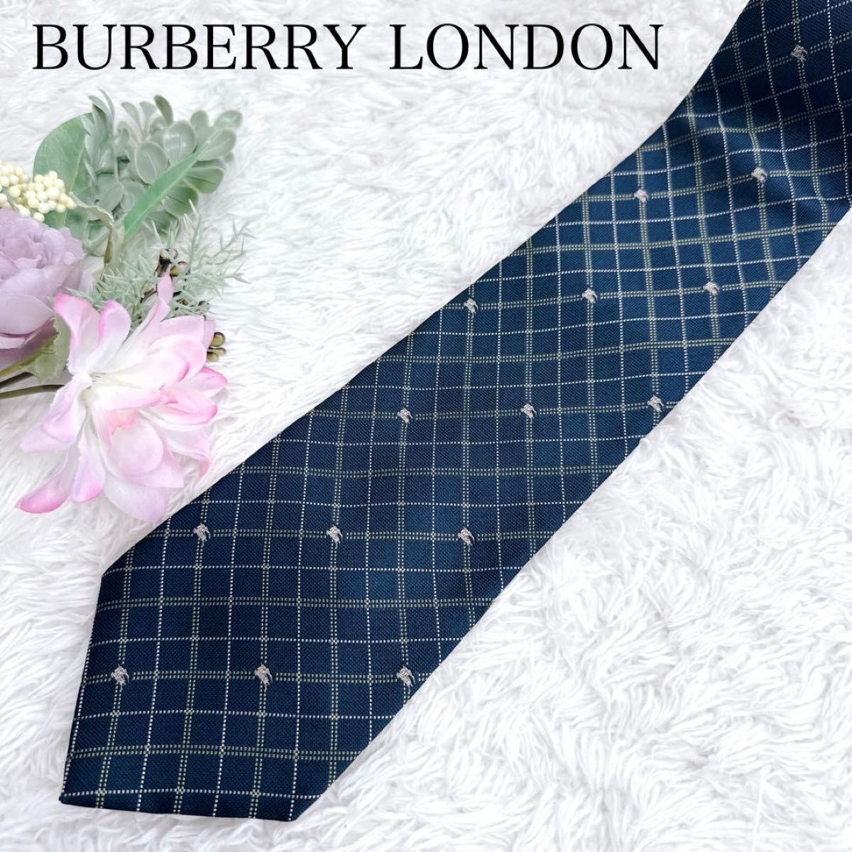 ☆未使用☆ BURBERRY バーバリー ロンドン ネクタイ ホースロゴ
