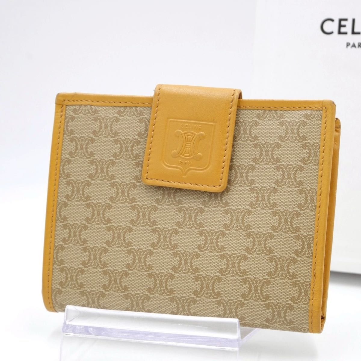 希少 大人気】 CELINE セリーヌ トリオンフ マカダム柄 二つ折り