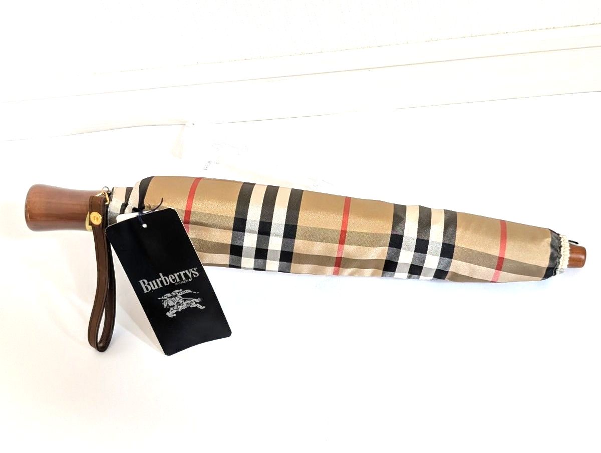 新品 未使用品 Burberrys 折り畳み傘 ノヴァチェック 旧ロゴ