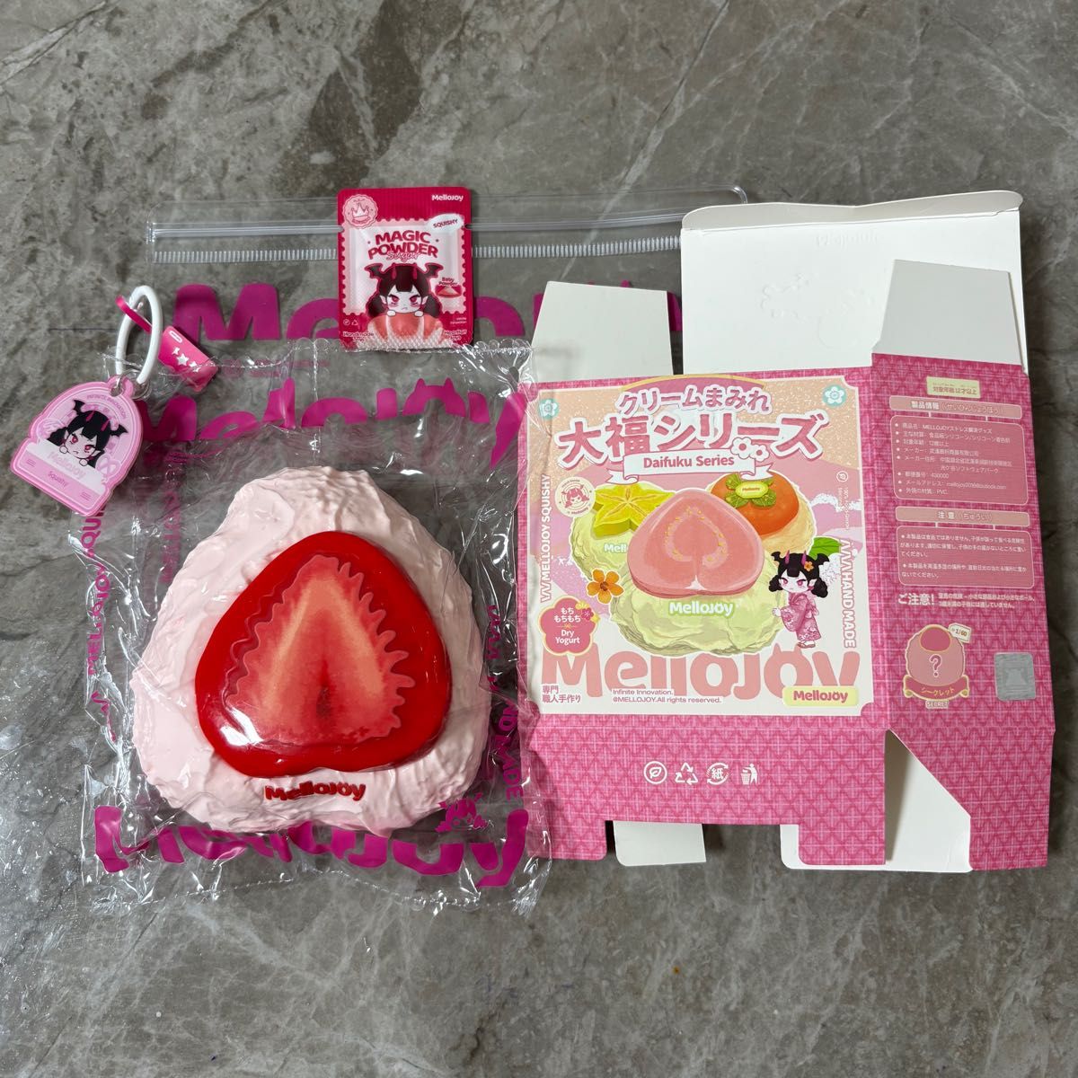 2点200円OFF】mellojoy スクイーズ 大福 いちご メロジョイ 大福