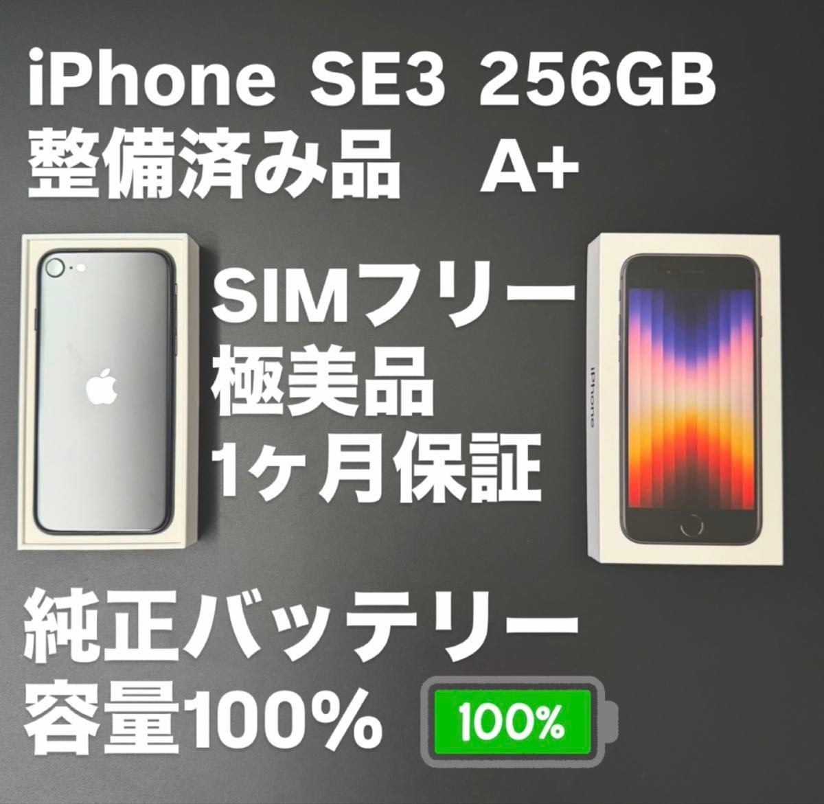 極美品 256GB Apple iPhone SE 3 第三世代 SIMフリー iPhoneSE3 日本版
