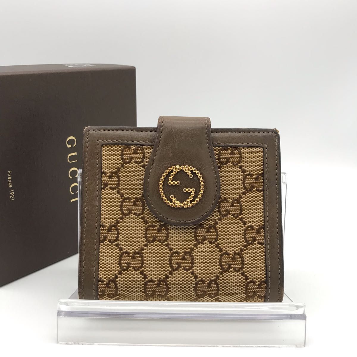 ✨美品✨GUCCI グッチ GGキャンバス レザー Wホック 長財布 ブラウン GUCCI グッチ GGキャンバス Wホック長財布 ブラウン | Shop at