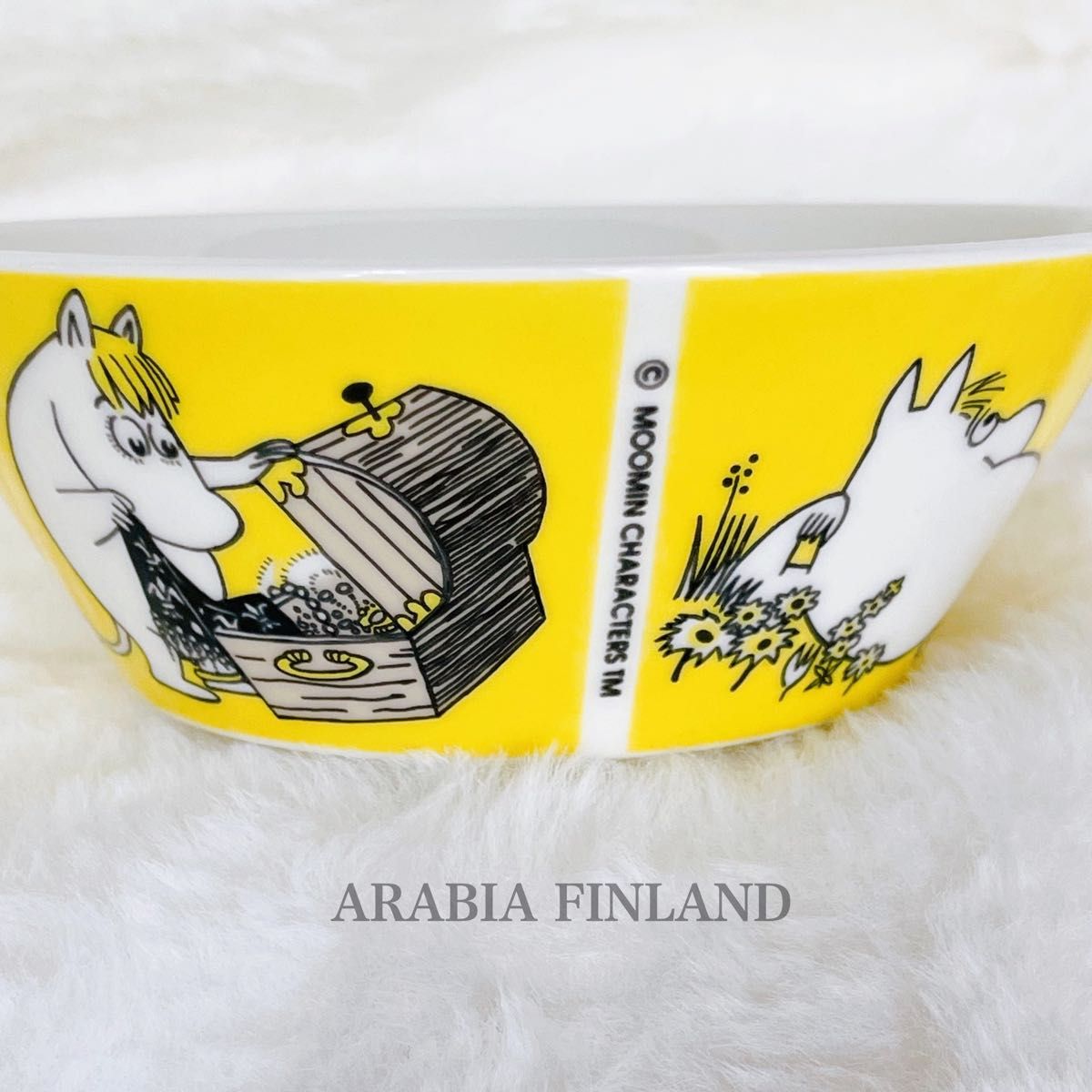 廃盤 ARABIA アラビア ムーミン ボウル ブルー2個セット 旧ロゴ 王冠