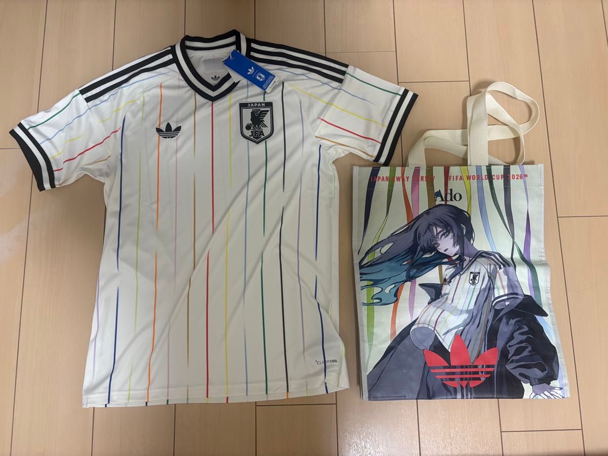 新品 adidas サッカー日本代表 レプリカ アウェイユニフォーム 半袖 S