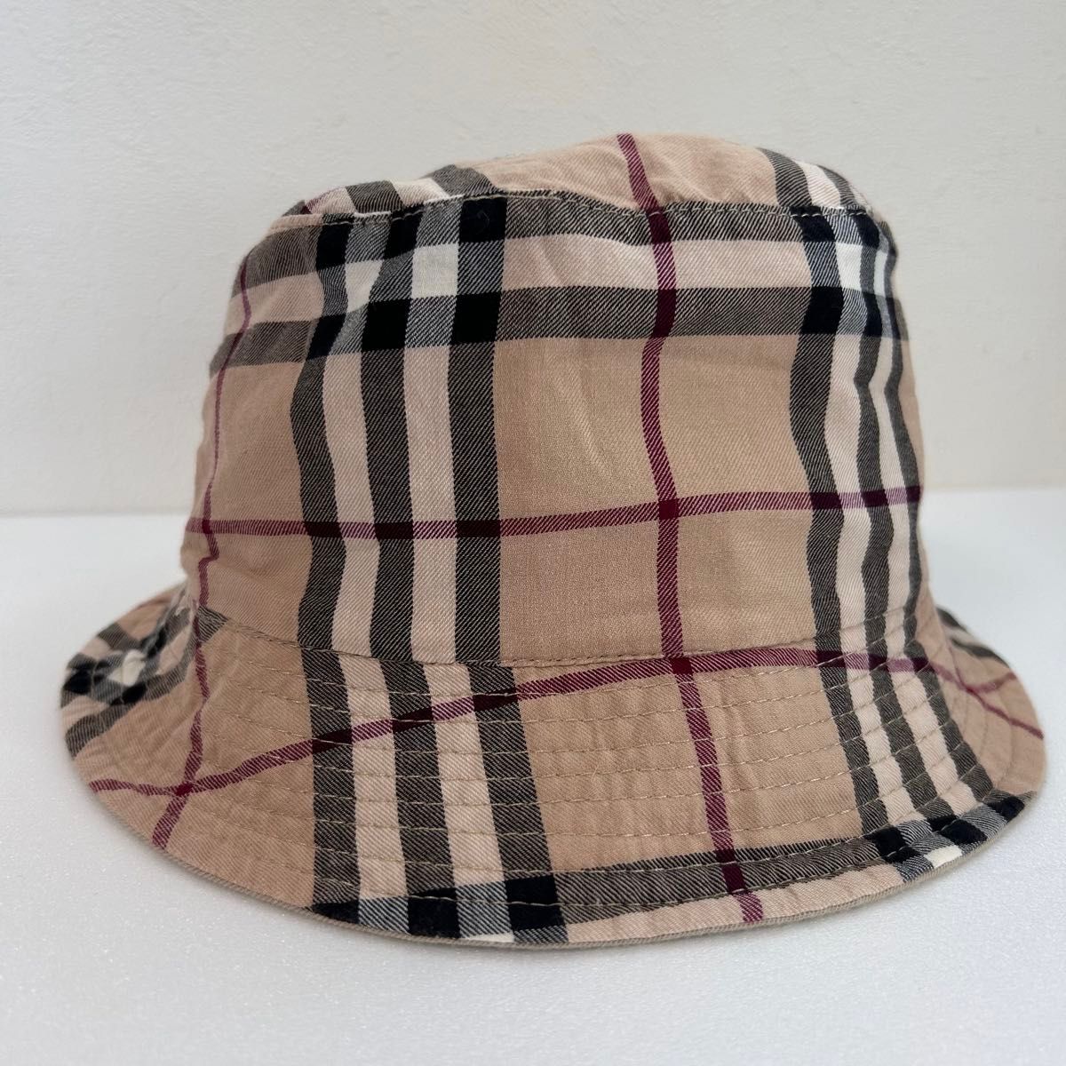 BURBERRY バーバリー 子供用バケットハット ベージュチェックハット L
