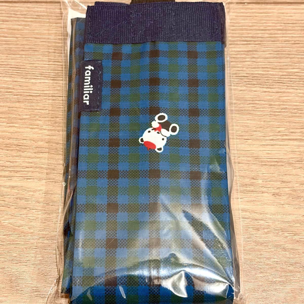 新品.完売品】ファミリア シュパットエコバッグ 青チェック Mサイズ