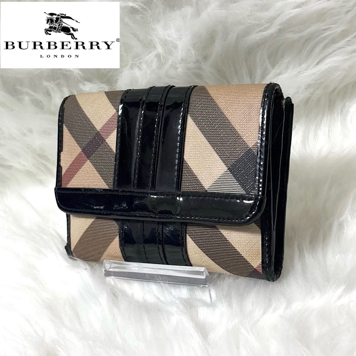 BURBERRY BLUE LABEL バーバリーブルーレーベル がま口二つ折り財布