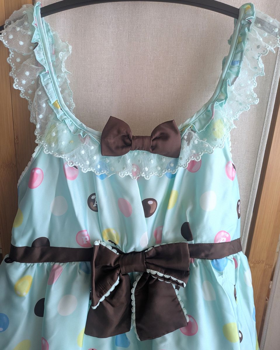 Preview of Angelic Pretty ポルカドットジャンパースカート JSK チョコレート マーブル ミント