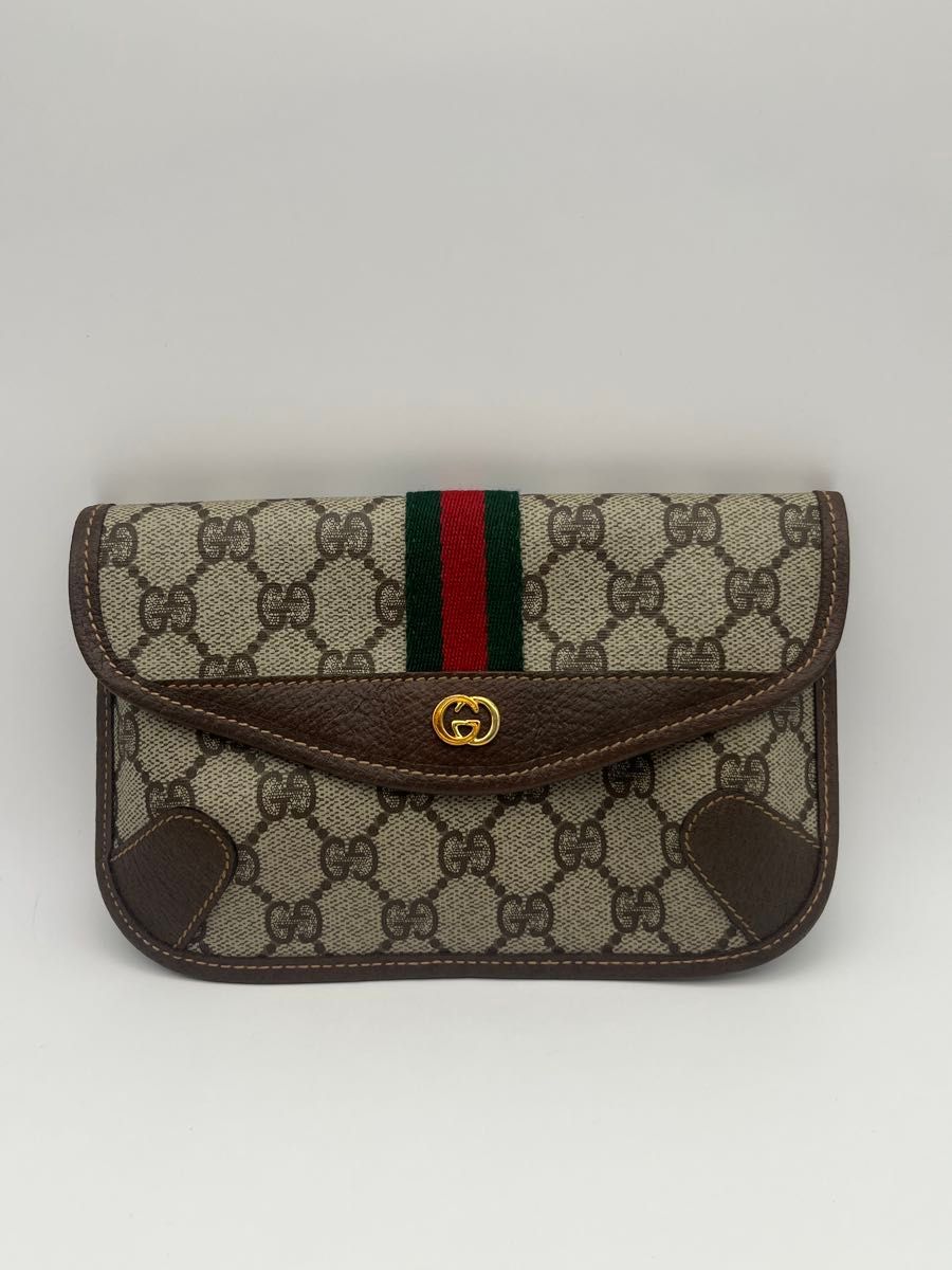 GUCCI グッチ GGスプリーム シェリーライン クラッチバッグ オールド