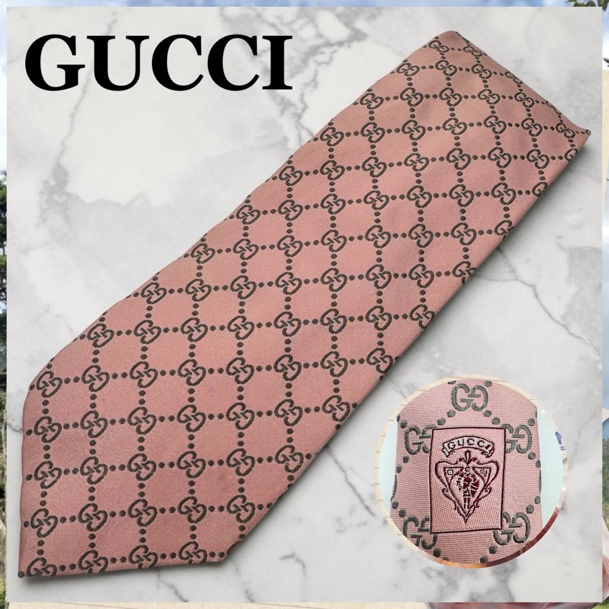 GUCCI ネクタイ ピンク GG柄 | Shop at JDirectItems Fleamarket from