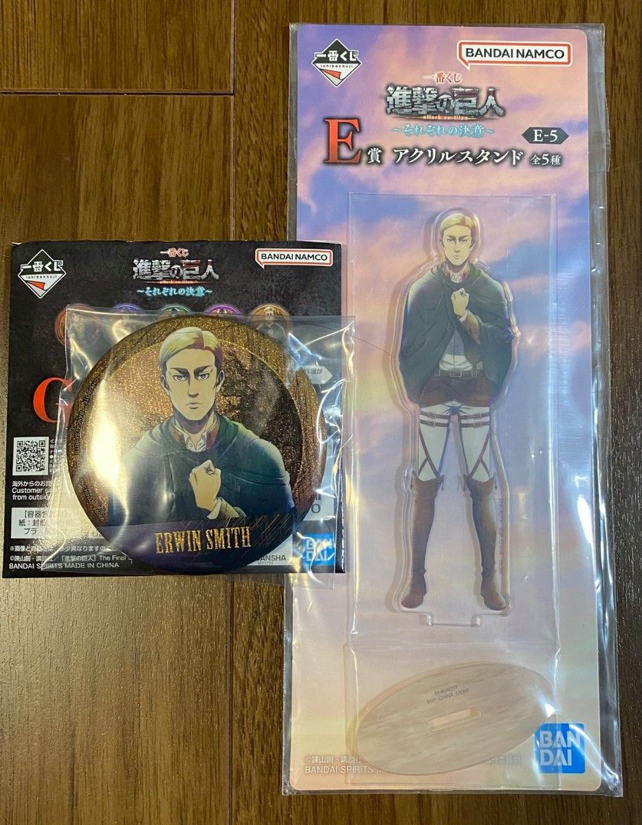 リヴァイ アクスタ & 缶バッチ 2点セット 一番くじ 進撃の巨人【新品