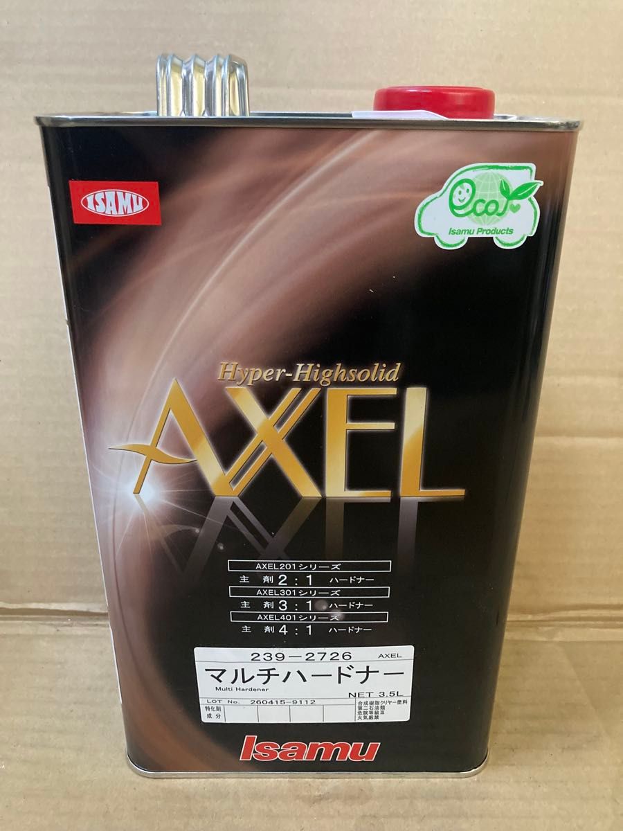新品】イサム塗料 AXEL 401 クリヤー 3.5L マルチハードナー 0.9L 
