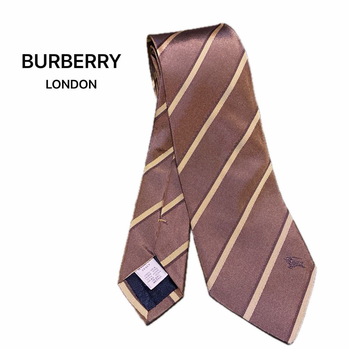 新品 イタリア製 バーバリー ロンドン シルク100% ネクタイ BURBERRY LONDON バーバリー ロンドン ネクタイ イタリア製 シルク100
