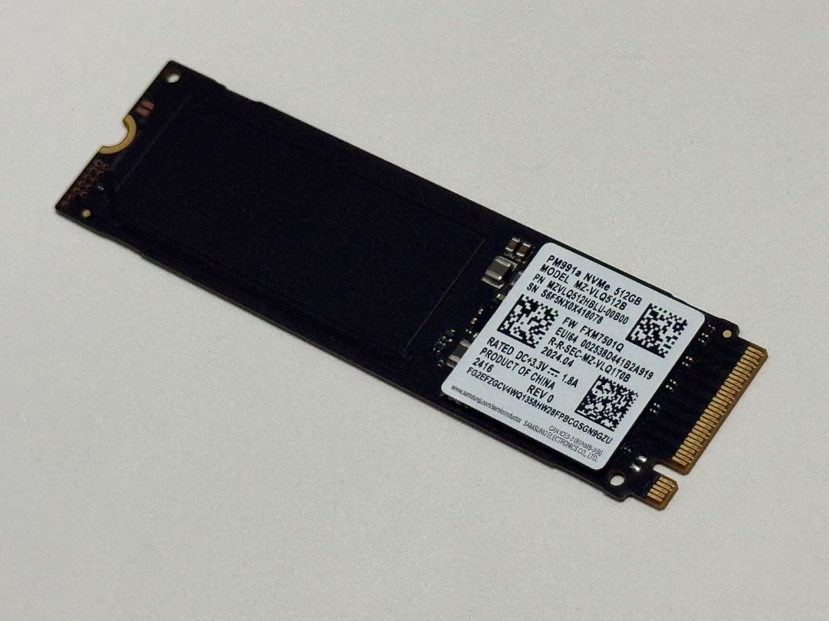 SAMSUNG 512GB M.2 NVMe SSD FMT済 97％ 7635 PCパーツ SAMSUNG 512GB
