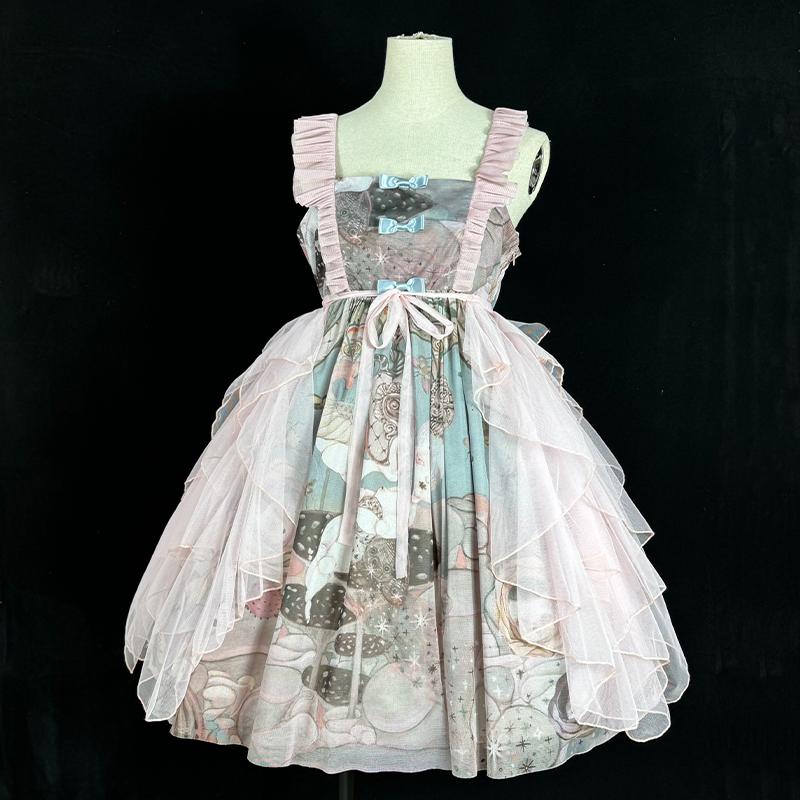 Preview of ロリータ Lolita オーバースカート チュールスカート ５色展開 姫ロリ ゴスロリ クラロリ シースルー スカートカバー 透け感 ふんわり