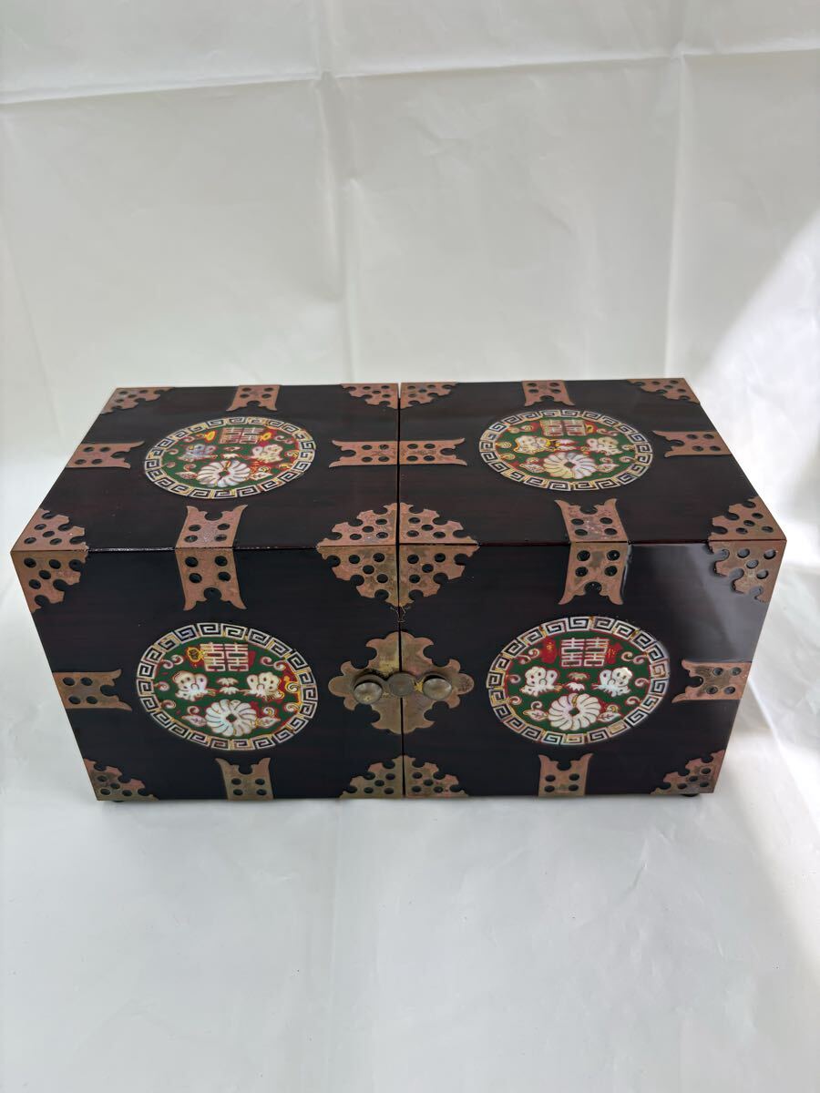 螺鈿細工 八角形 小物入れ 鶴 花柄(保証書付) 螺鈿細工 八角形 小物入れ 鶴 花柄(保証書付) 螺鈿細工 八角形 小物