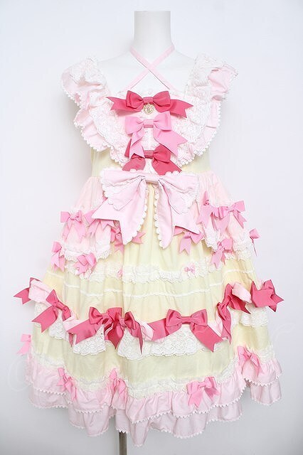 Preview of BABY,THE STARS SHINE BRIGHT / Cutie Whipped cream parfaitジャンパースカート レモン Y-26-06-22-237-BA-OP-SZ-ZS