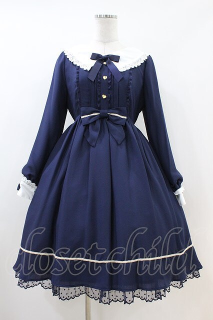Preview of Angelic Pretty / Raffineワンピース Free ネイビー H-26-06-28-2026-AP-OP-NS-ZH