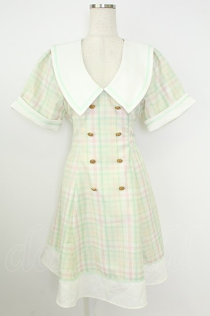 Preview of Amavel / Juicy Checkワンピース ミントＸピンクチェック T-26-07-11-003-CA-OP-SA-ZT019
