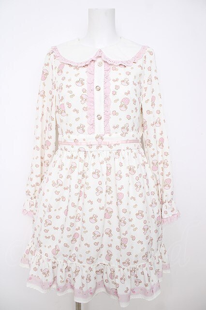 Preview of Ank Rouge / マイスウィートピアノコラボ総柄ワンピース M アイボリー Y-26-07-15-129-CA-OP-SZ-ZY