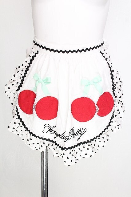 Preview of Angelic Pretty / Delicious Cherryエプロン 黒 S-26-07-13-001-AP-SK-SZ-ZS