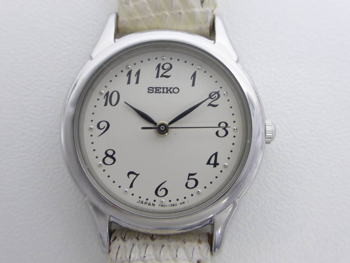 メンズ SEIKO 新品電池 美品 腕時計 メンズ 7N01-5240 ルーセント 希少