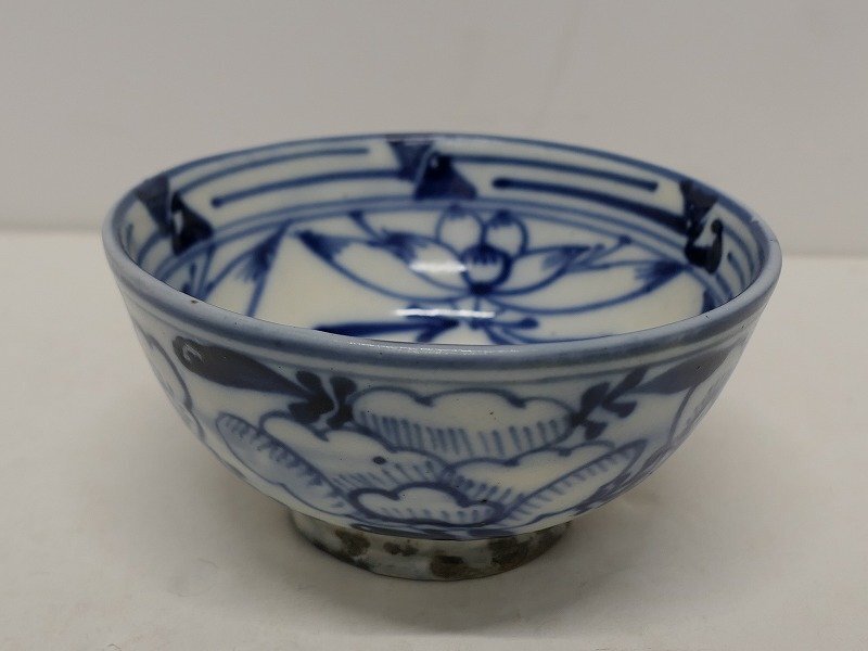 五】青花蛍手煎茶碗十八客康熙年製箱付/【Buyee】