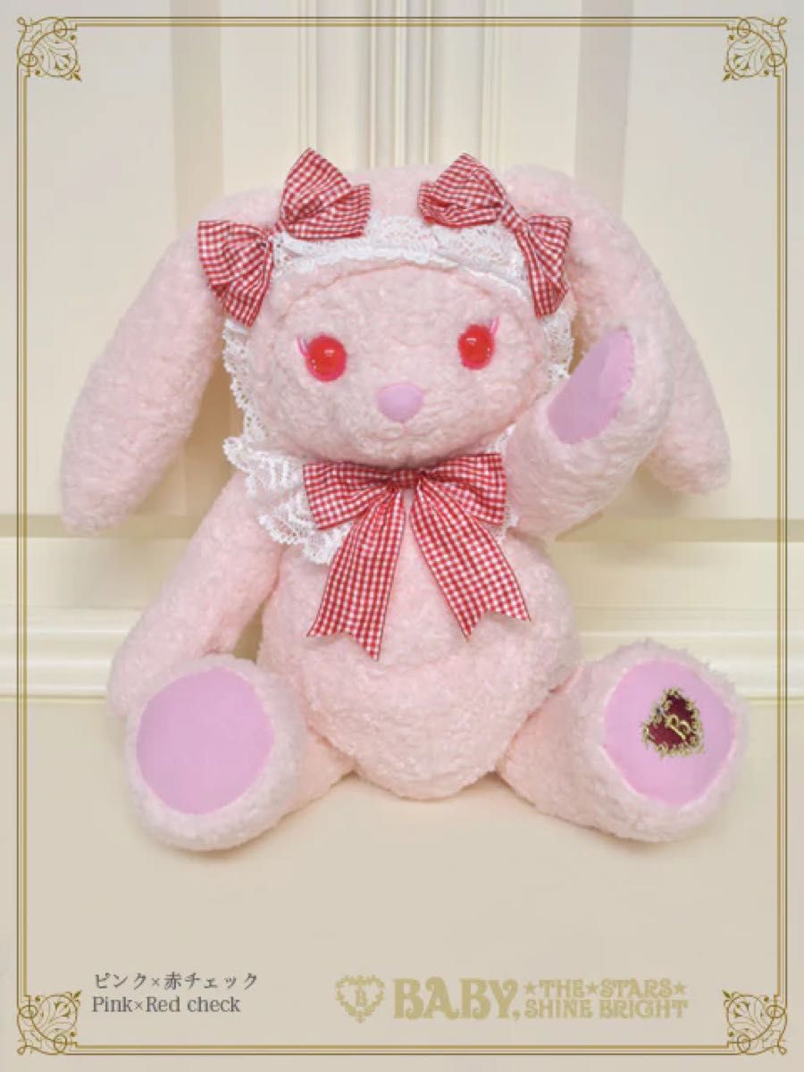 Preview of 価格相談× BABY THE STARS SHINE BRIGHT うさくみゃリュック ピンク 赤チェック