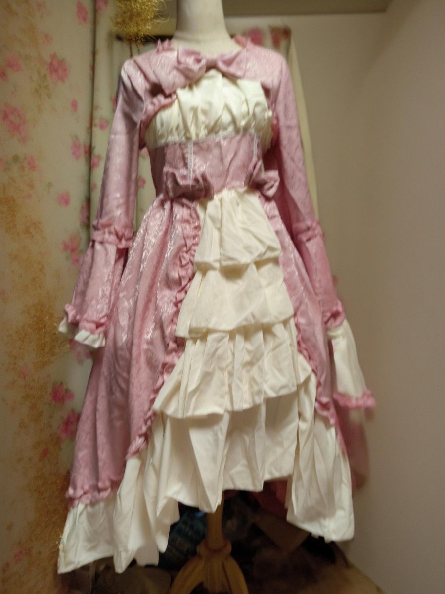 Preview of 新品 中世 ロリータワンピース フリル リボン ドレス S．Ｍ．L．XLサイズ サイズをコメント下さい♪ 10月中旬頃迄！