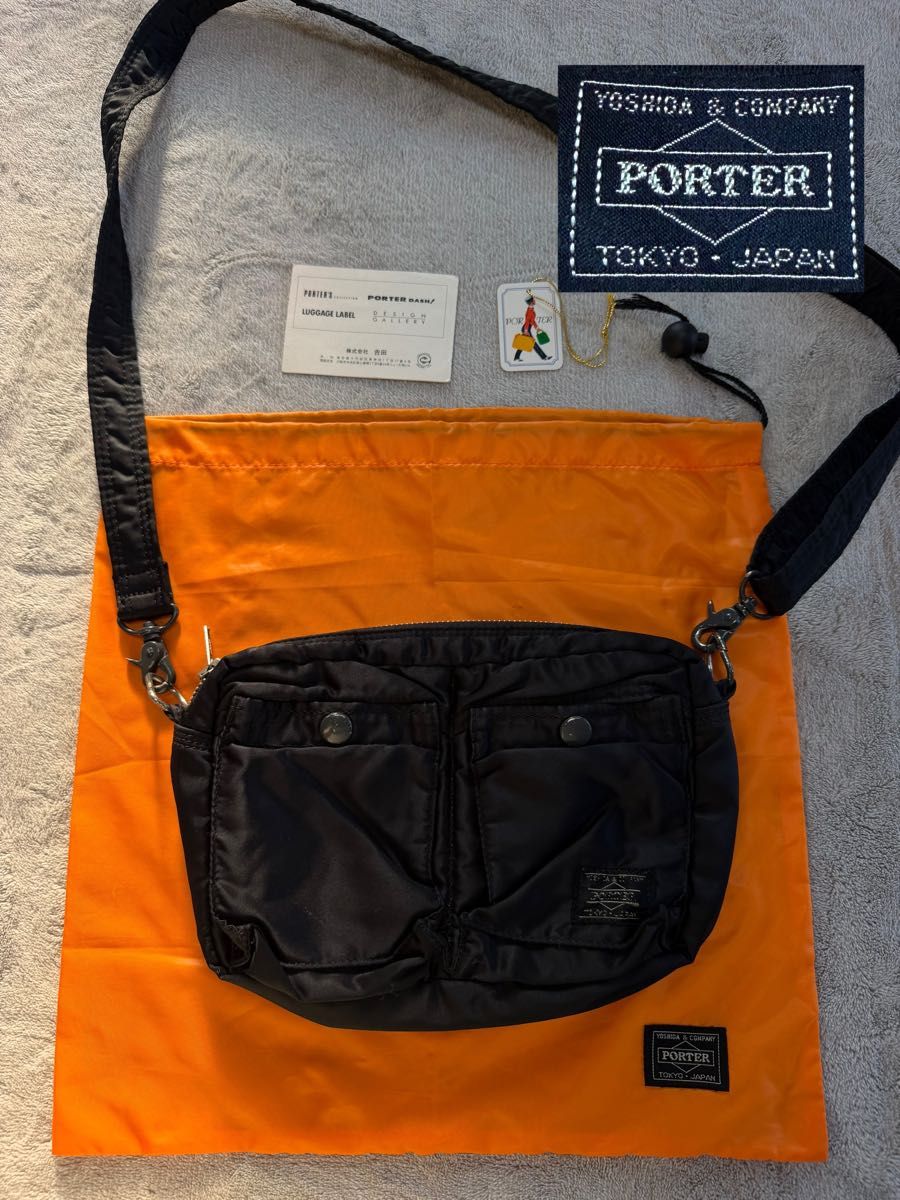 PORTER ポーター タンカー ショルダーバッグ L 2層 黒 ブラック