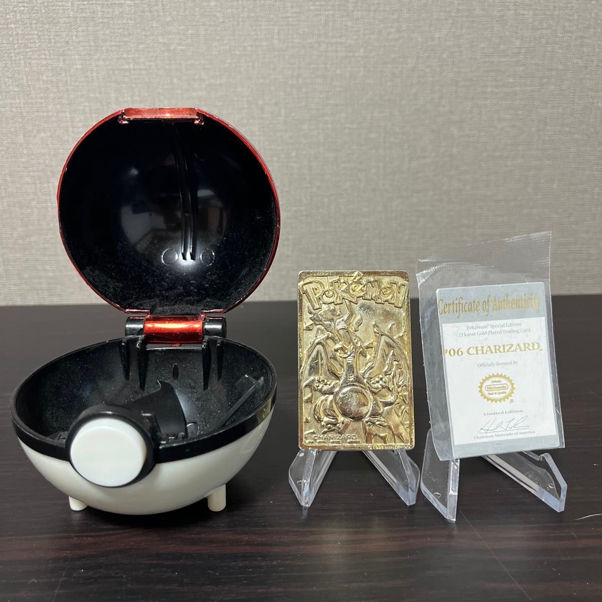 ポケモン ピカチュウ 23kゴールドメッキカード バーガーキング 証明書